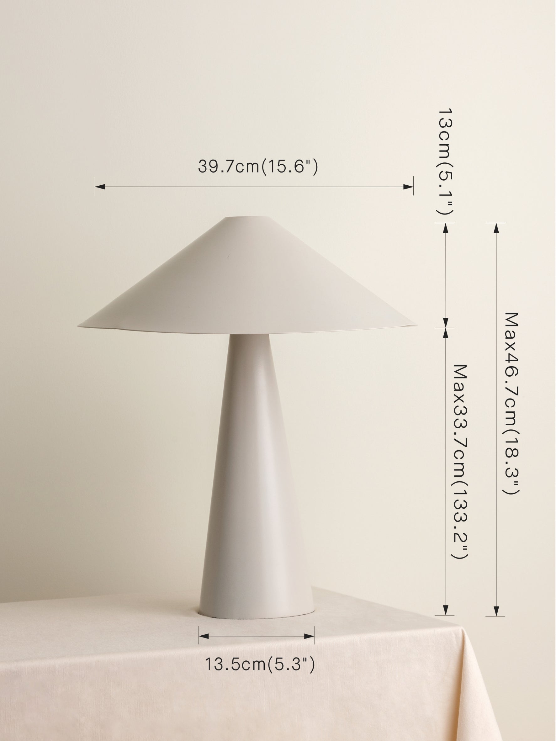 Orta - 1 light warm white cone table lamp